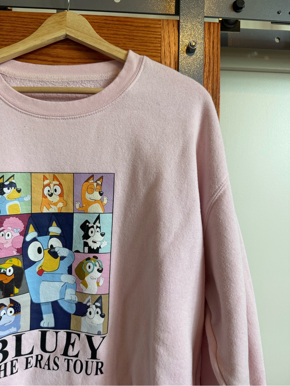 Bluey The Eras Tour Pink Graphic Sweatshirt